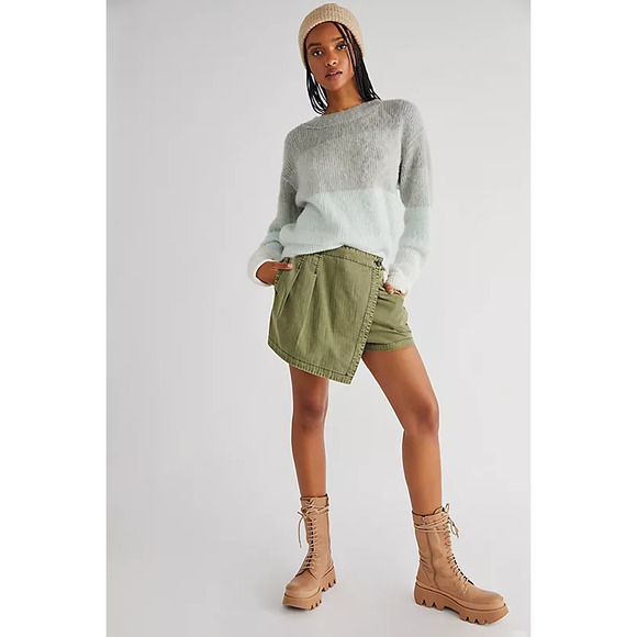 Free People Sweater Autumn Sky Pullover Crew Neck Classic Casual Size XS NWT - Picture 9 of 11